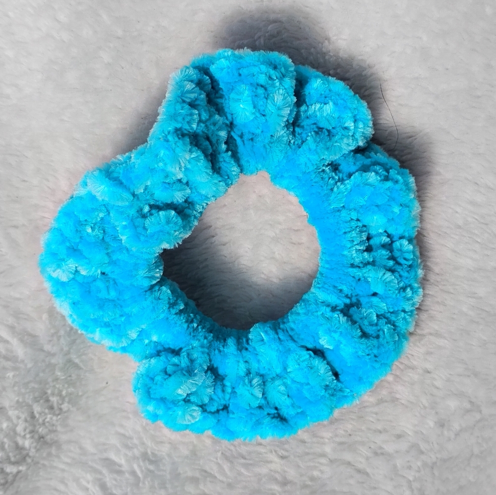 Crochet Scrunchie - Bright Blue